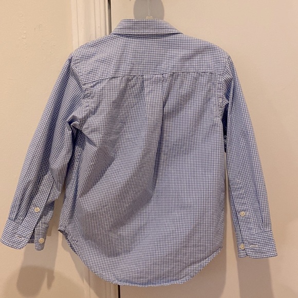 Polo by Ralph Lauren Toddler Boy Blue Gingham Button Down Shirt w/Pink Horse 3T - Picture 2 of 4